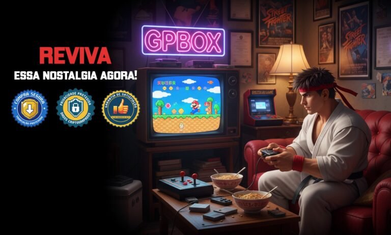 GPBOX: A Biblioteca Definitiva de Jogos Retrô – Tudo o que Você Precisa Saber e Link Oficial de Compra