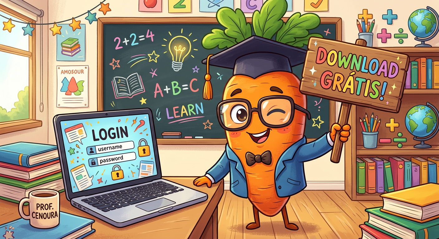 Professor Cenoura: O Atalho do Login Oficial vs. A Armadilha do Download Grátis