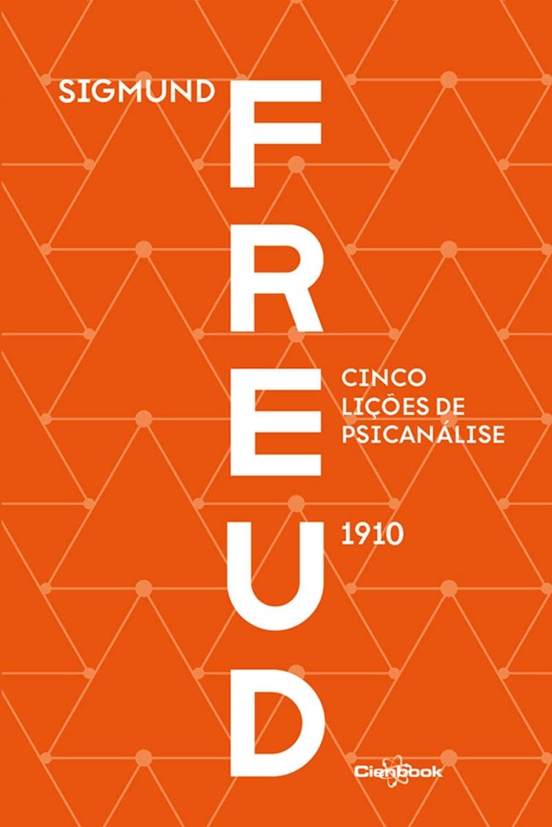 Capa do livro Cinco Lições de Psicanálise de Sigmund Freud, edição em português, com design clássico