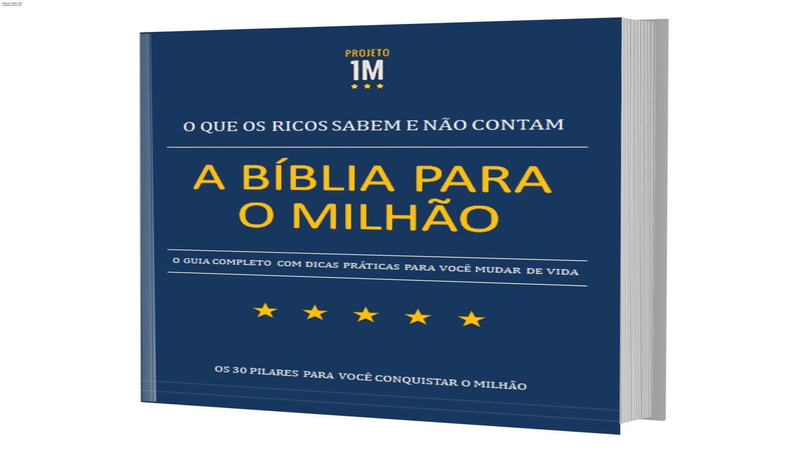 Capa do e-book A Bíblia para o Milhão mostrando caminho para sucesso financeiro