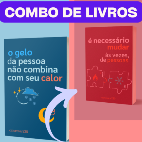 Capa do ebook combo O gelo da pessoa não combina com seu calor e Sou intensidade e isso assusta com brinde inclusivo de Caio César da Silva