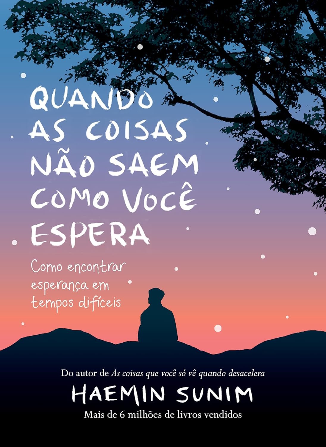 Capa do livro 'Quando as coisas não saem como você espera' de Haemin Sunim, símbolo de esperança e superação