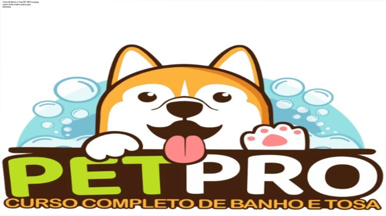 Imagem demonstrando aula prática do Curso de Banho e Tosa PET PRO com certificado digital e técnicas de tosa por raça
