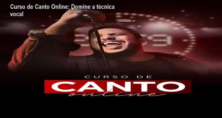 Estudante praticando exercícios de canto com vídeo do Curso de Canto Online