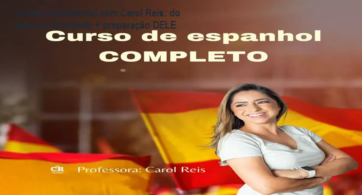 Aula online de espanhol com Carol Reis mostrando prática de pronúncia para soar como nativo