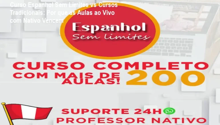 Curso Espanhol Sem Limites vs Cursos Tradicionais: Por que as Aulas ao Vivo com Nativo Vencem 2 https://cursoss.com.br/o-senhor-das-llms-vs-cursos-basicos-diferencas-reais/ Aluno praticando fala em espanhol ao vivo com o professor nativo Harry Martin no Curso Espanhol Sem Limites