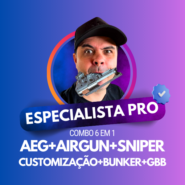 Curso Especialista PRO 6 em 1 Airsoft – Aprenda manutenção e ganhe até R$4k 2 https://cursoss.com.br/rumo-ao-topo-sandro-curio-matematica-zero-avancado-garantia-7-dias/ Imagem do curso Especialista PRO 6 em 1 Airsoft mostrando manutenção de AEG, AEP, GBB, Sniper e customização