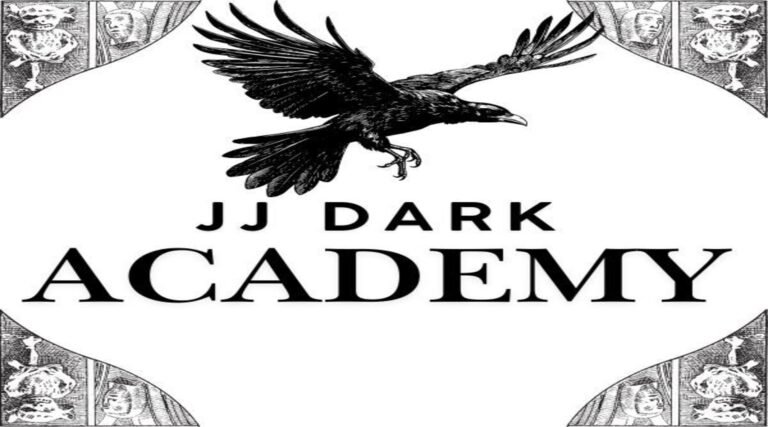 Imagem do JJ Dark Academy mostrando criação de canais anônimos com estética dark para faturamento em dólar