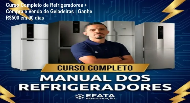 Curso Completo de Refrigeradores + Compra e Venda de Geladeiras – Ganhe R$500 em 90 dias 6 https://cursoss.com.br/fabrica-de-bolos-caseiros-curso-confeitaria-renda-extra/ Aluno praticando conserto de geladeira após assistir ao Curso Completo de Refrigeradores da Efata Refrigeração