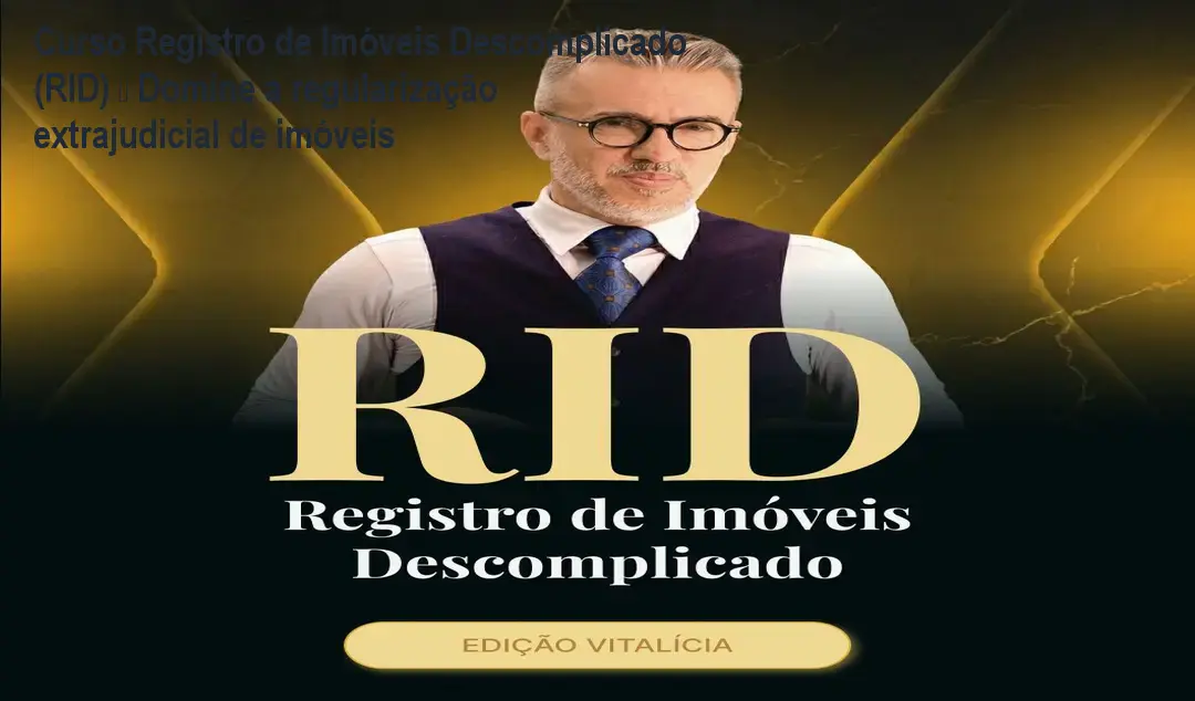 Imagem do Curso Registro de Imóveis Descomplicado (RID) mostrando a interface da aula e o certificado de conclusão
