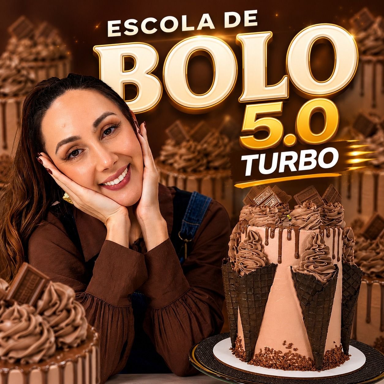 Escola de Bolos 5.0 Turbo por Marrara Bortoloti - Curso de confeitaria online com apostilas, foco em vendas e renda extra para iniciantes