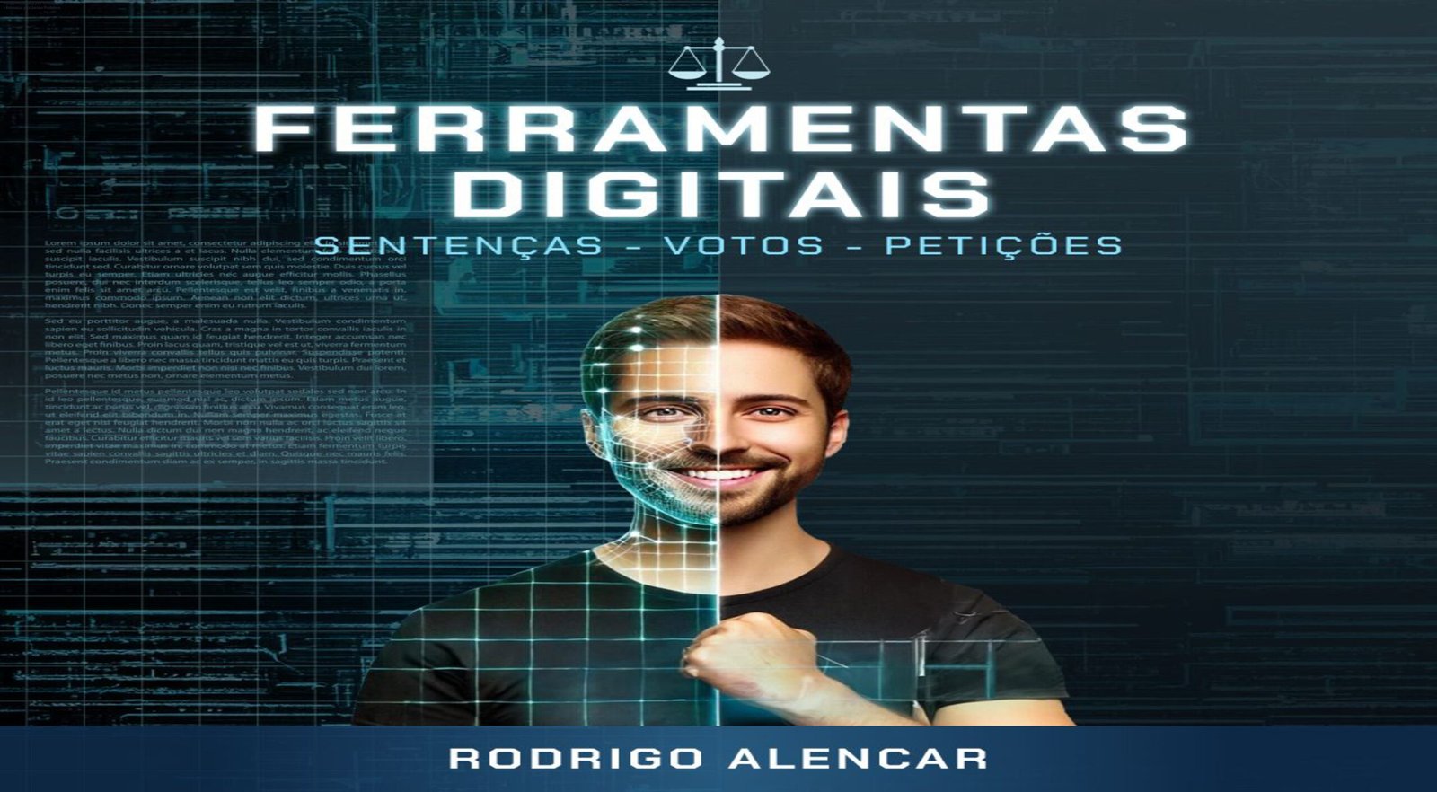 Imagem do curso de Ferramentas Digitais para Sentenças mostrando jurista usando IA para automatizar documentos