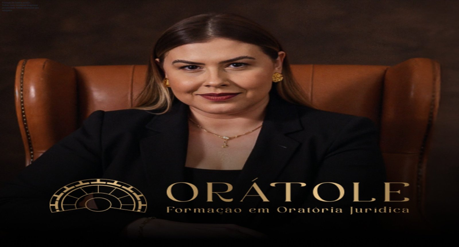 Capa do curso Formação em Oratória Jurídica - Orátole mostrando advogado confiante em tribunal
