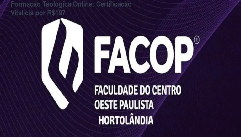 Imagem da plataforma de formação teológica online mostrando o certificado digital e acesso vitalício