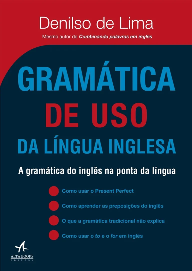 Capa do livro Gramática de Uso da Língua Inglesa de Denilso de Lima, guia prático de gramática inglesa