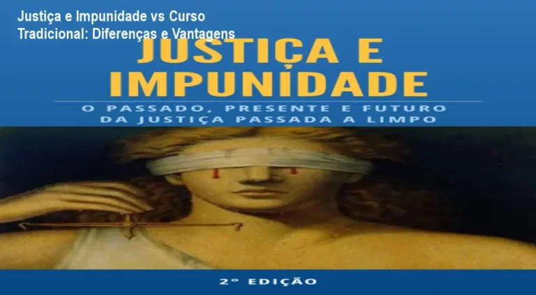 Imagem ilustrativa do curso Justiça e Impunidade mostrando foco em falhas do sistema jurídico brasileiro