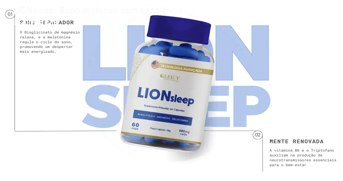 LIONsleep: Sono profundo sem sonolência – Compre já 1 https://cursoss.com.br/lionsleep-sono-profundoe-reparador/ Cápsula de LIONsleep ao lado de travesseiro, representando sono profundo e bem‑estar