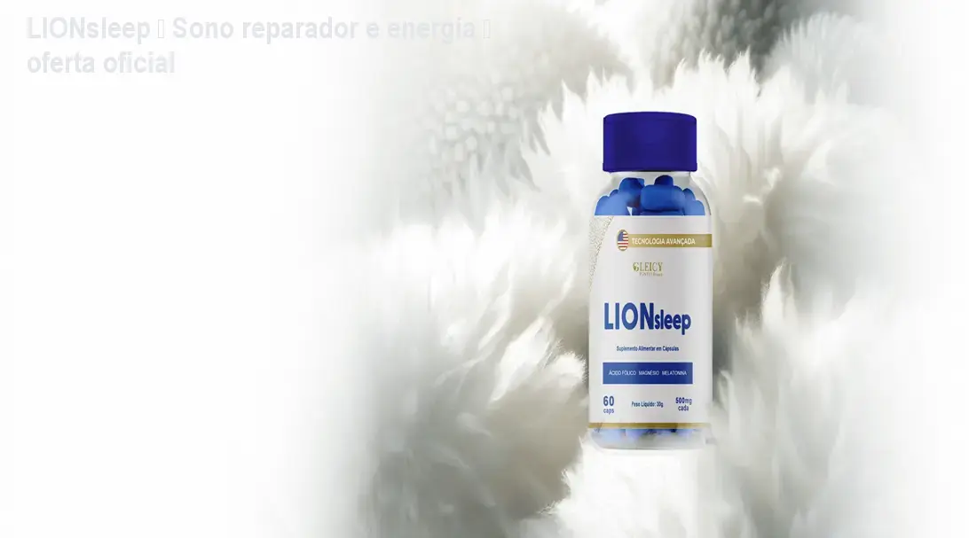Frasco de LIONsleep ao lado da cama, mostrando como o suplemento natural promove sono reparador e energia ao acordar
