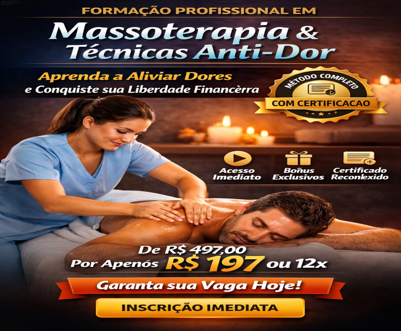 Massoterapia e Técnicas Anti-Dor Prof. Enf. Wendel José – Aprenda do Zero e Comece a Aliviar Dores 1 https://cursoss.com.br/massoterapia-tecnicas-anti-dor-wendel-jose/ Curso online de massoterapia e técnicas anti-dor com o Prof. Enf. Wendel José, aprendizado prático para iniciar atendimentos