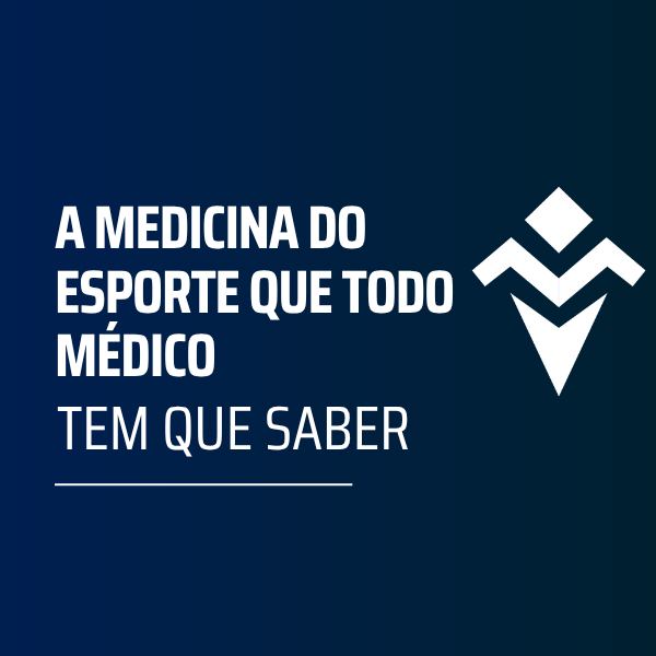 Médico prescrevendo exercício com tablet, equipamentos médicos e de ginástica em fundo de consultório moderno, ilustrando medicina do esporte