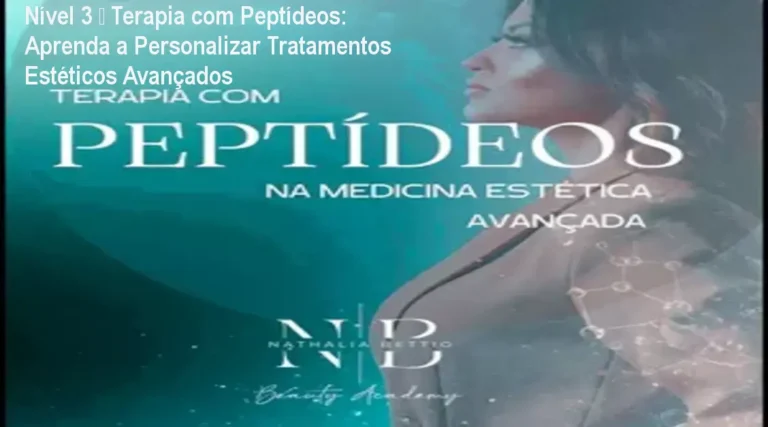 Profissional de estética aplicando protocolo avançado de peptídeos aprendido no curso Nível 3 da Dra. Nathalia Bettio