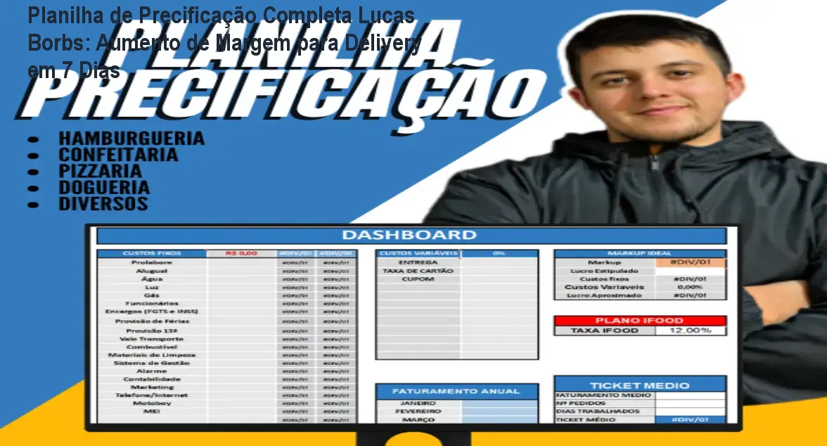 Planilha de Precificação Completa Lucas Borbs: Aumento de Margem para Delivery em 7 Dias