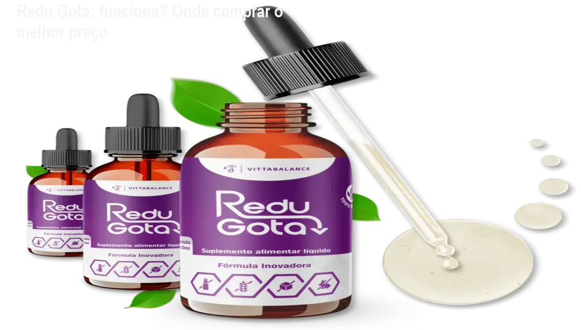Frasco de Redu Gota sendo aplicado sublingual, mostrando efeito de queima de gordura