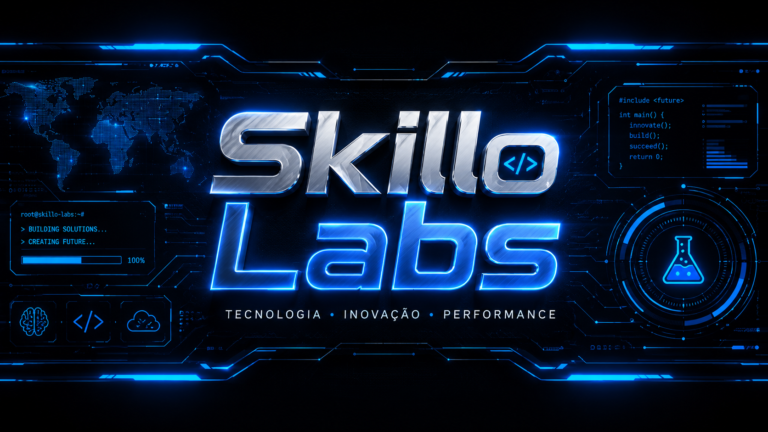 Imagem promocional do curso Skillo Labs mostrando estratégia de YouTube sem rosto