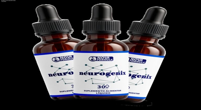 Frasco de suplemento cerebral Neurogenix para melhora da memória e foco mental