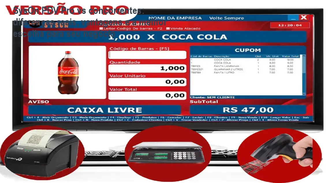 SysOn PDV Pro vs concorrentes: diferenças reais, vantagens e a melhor escolha para seu negócio 1 https://cursoss.com.br/syson-pdv-pro-vs-concorrentes/ Tela do SysOn PDV Pro em uso, mostrando vendas rápidas no ponto de venda