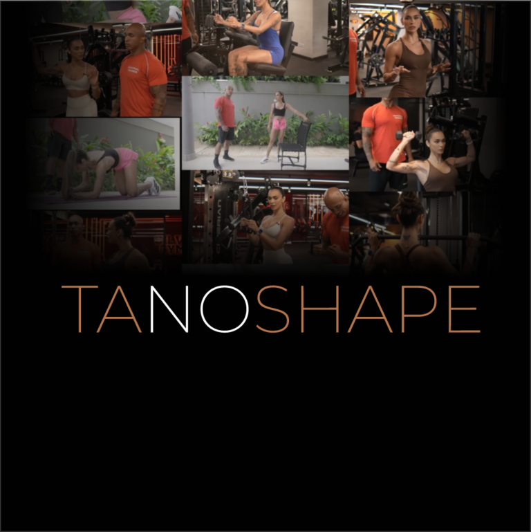 Mulher praticando exercícios em casa seguindo o método TANOSHAPE para emagrecimento e transformação corporal com treino e alimentação prática