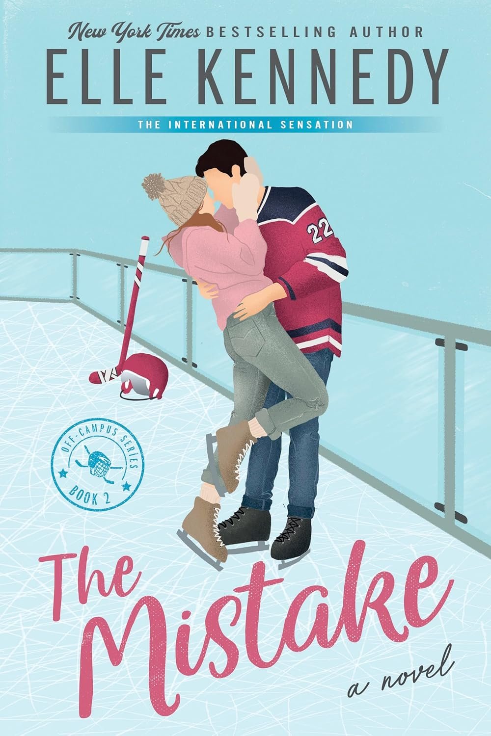 Capa do eBook The Mistake de Elle Kennedy, romance universitário com hockey