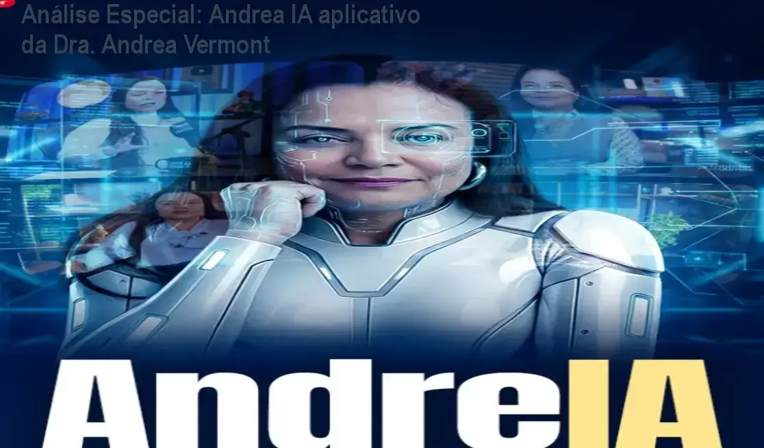 Capa informativa sobre o tema Andrea IA aplicativo da Dra. Andrea Vermont