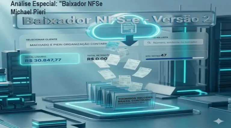 Capa informativa sobre o tema "Baixador NFSe Michael Pieri