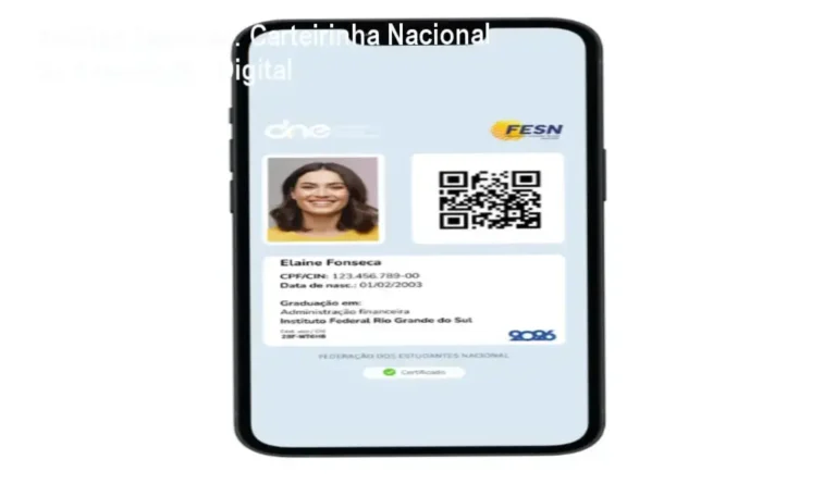 Capa informativa sobre o tema Carteirinha Nacional do Estudante – Digital