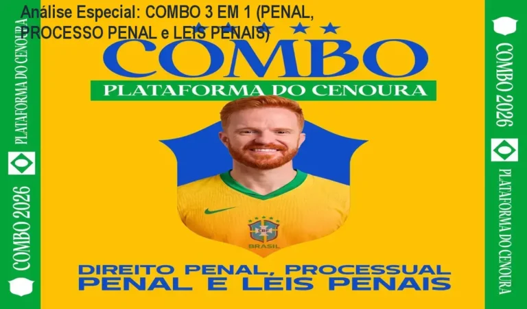Análise Especial: COMBO 3 EM 1 (PENAL, PROCESSO PENAL e LEIS PENAIS) 4 https://cursoss.com.br/o-codigo-de-deus-autor-victor-done-2/ Capa informativa sobre o tema COMBO 3 EM 1 (PENAL, PROCESSO PENAL e LEIS PENAIS)