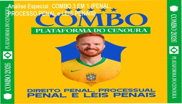 Capa informativa sobre o tema COMBO 3 EM 1 (PENAL, PROCESSO PENAL e LEIS PENAIS)