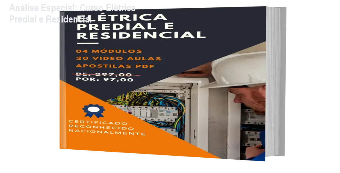 Capa informativa sobre o tema Curso Elétrica Predial e Residencial