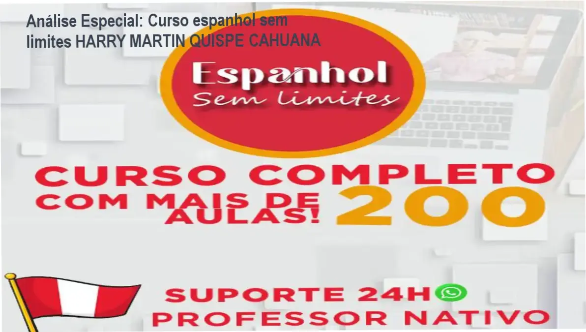 Capa informativa sobre o tema Curso espanhol sem limites HARRY MARTIN QUISPE CAHUANA
