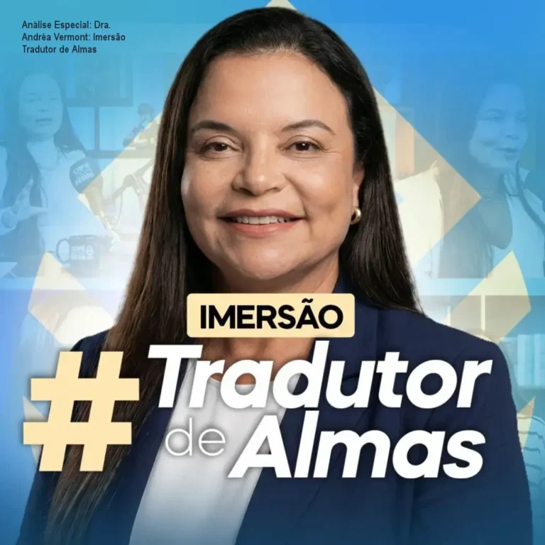 Capa informativa sobre o tema Dra. Andréa Vermont: Imersão Tradutor de Almas