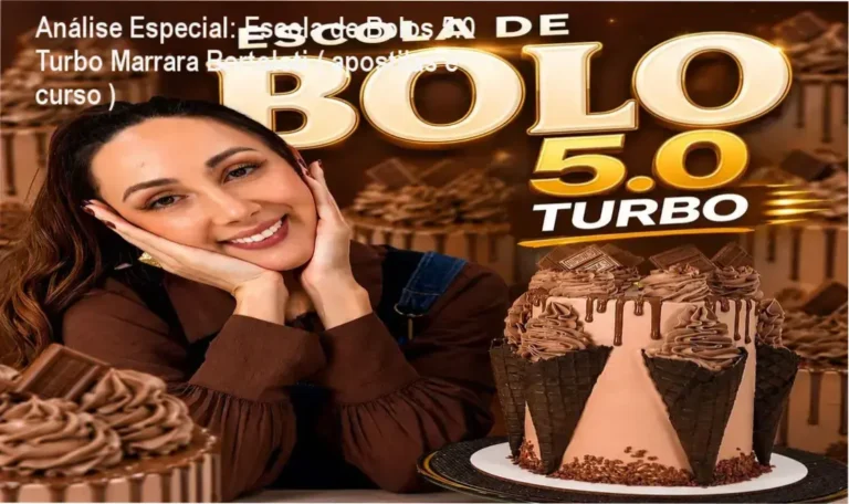 Capa informativa sobre o tema Escola de Bolos 5.0 Turbo Marrara Bortoloti ( apostilas e curso )