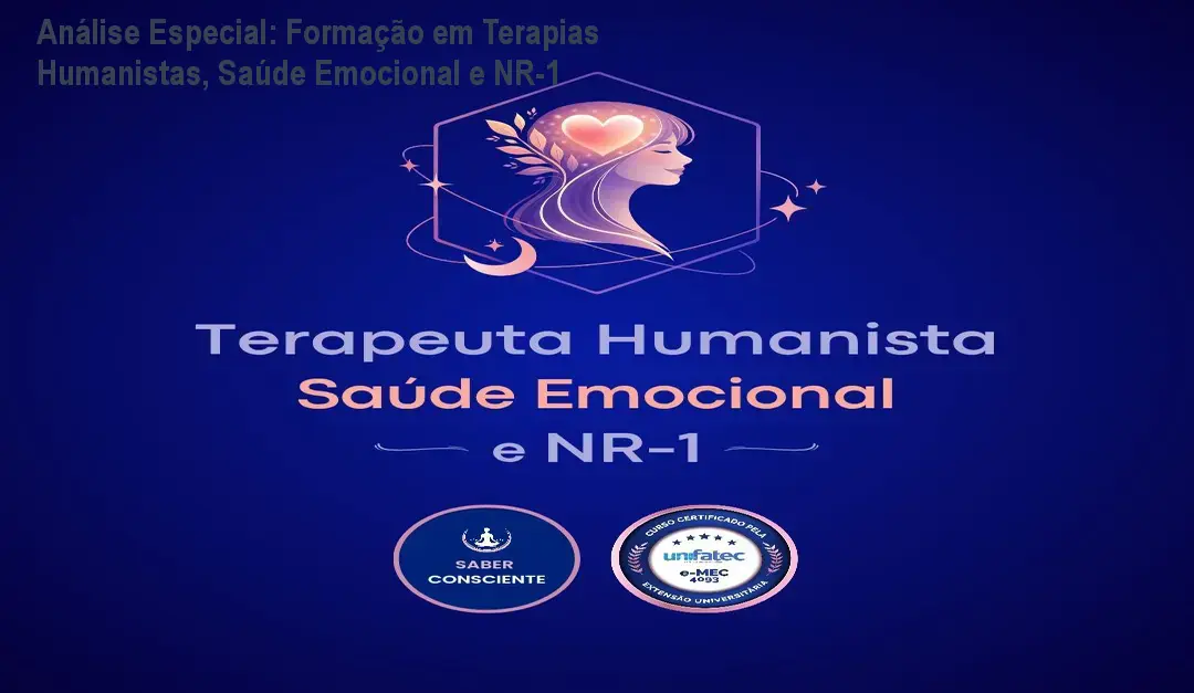 Capa informativa sobre o tema Formação em Terapias Humanistas, Saúde Emocional e NR-1