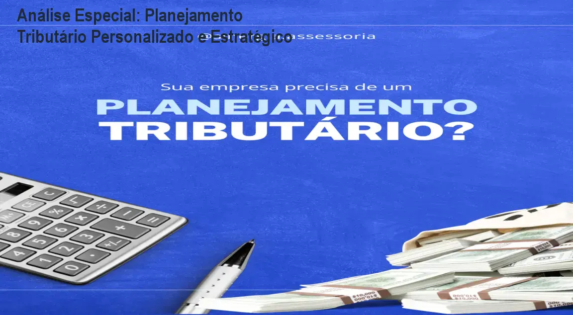 Capa informativa sobre o tema Planejamento Tributário Personalizado e Estratégico