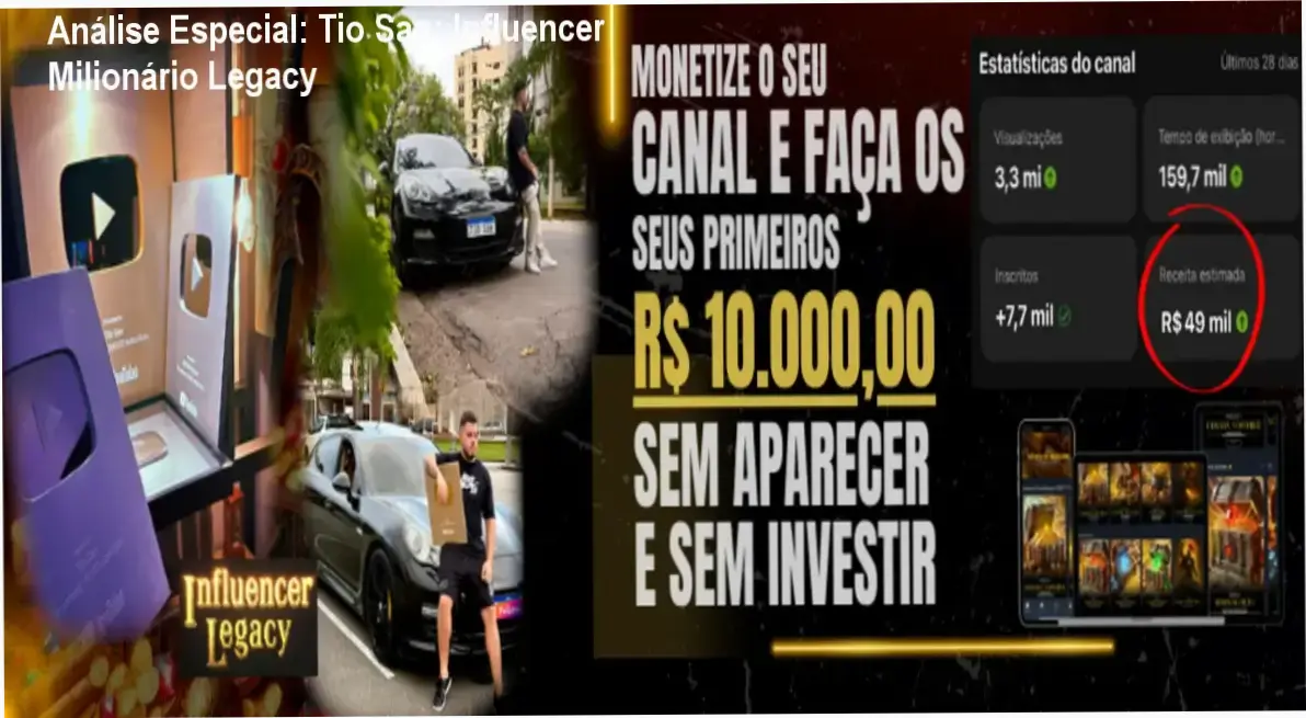 Capa informativa sobre o tema Tio San: Influencer Milionário Legacy