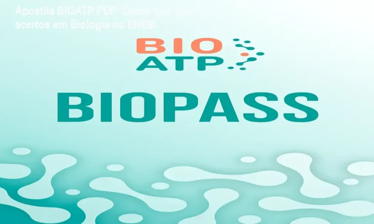 Apostila BIOATP PDF mostrando o método D3R e o diário de estudos para melhorar a retenção de biologia no ENEM