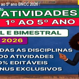 Atividades 1º ao 5º ano BNCC 2026 – Pack Completo