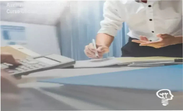 Imagem mostrando a página oficial de download do curso Auxiliar Administrativo
