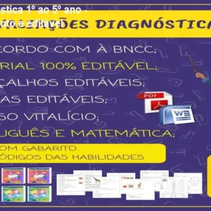 Avaliação Diagnóstica 1º ao 5º ano - Kit Só Escola pronto e editável