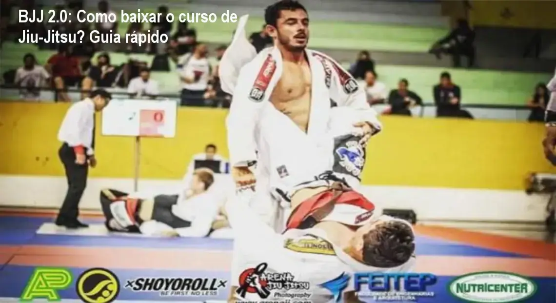 Captura de tela mostrando a página oficial de download do curso BJJ 2.0 com botão de acesso
