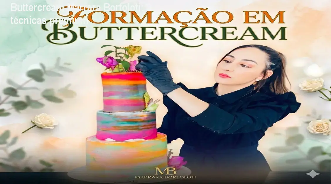 Marrara Bortoloti demonstra técnicas de buttercream profissional em bolos decorados